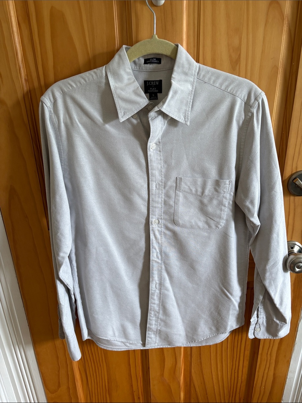 J. Crew Light Gray Men's Oxford Shirt